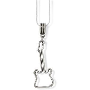 Guitar Outline Music Band Instrument Charm Necklace